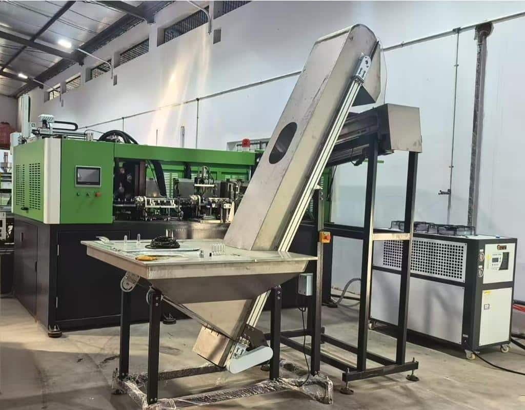 A Used Blow Molding Machine In A Factory Setting