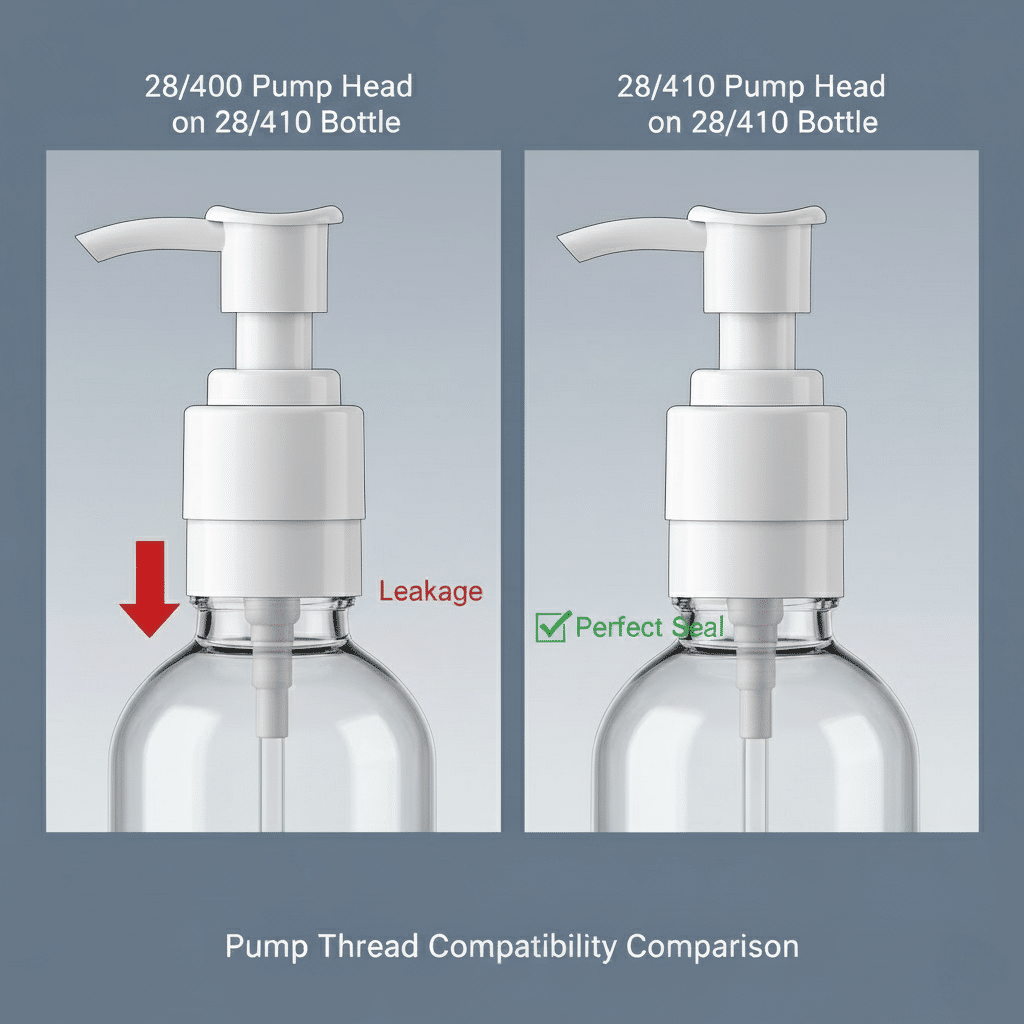 A Detailed Diagram Comparing The Thread Profile And Height Of A 28/400 Neck Vs A 28/410 Neck