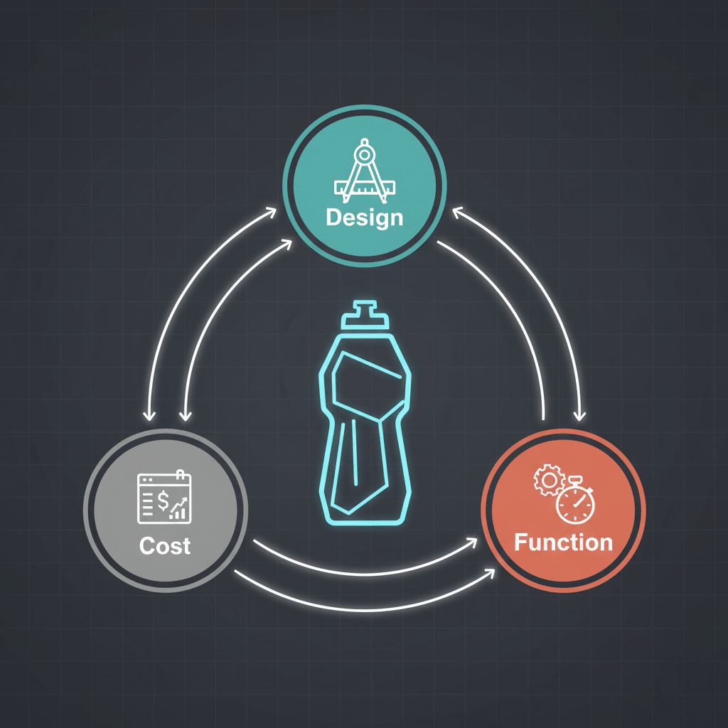 A Diagram Showing The Balance Between Design, Function, And Cost.