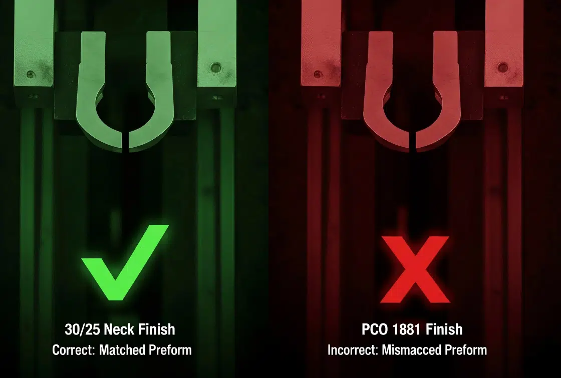 Preform Blower Mismatch